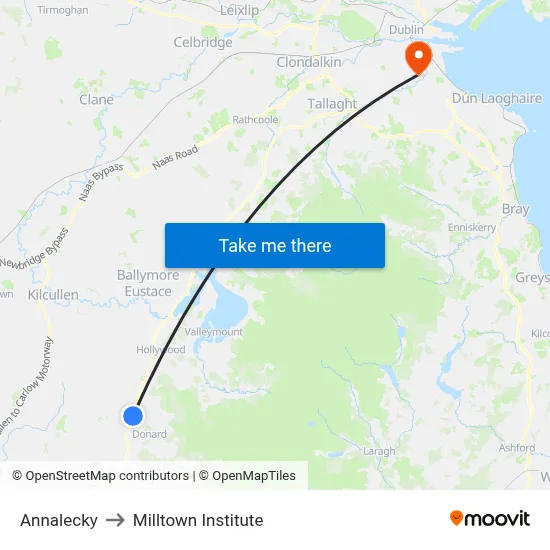 Annalecky to Milltown Institute map