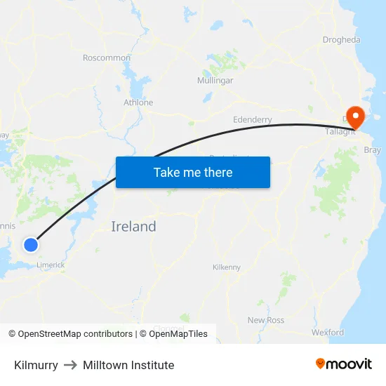 Kilmurry to Milltown Institute map