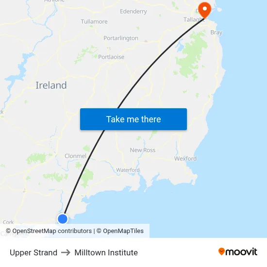 Upper Strand to Milltown Institute map