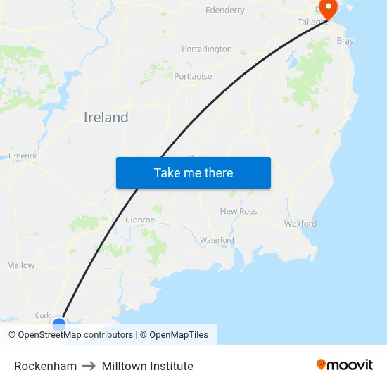 Rockenham to Milltown Institute map