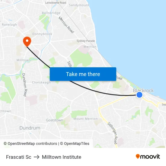 Frascati Sc to Milltown Institute map
