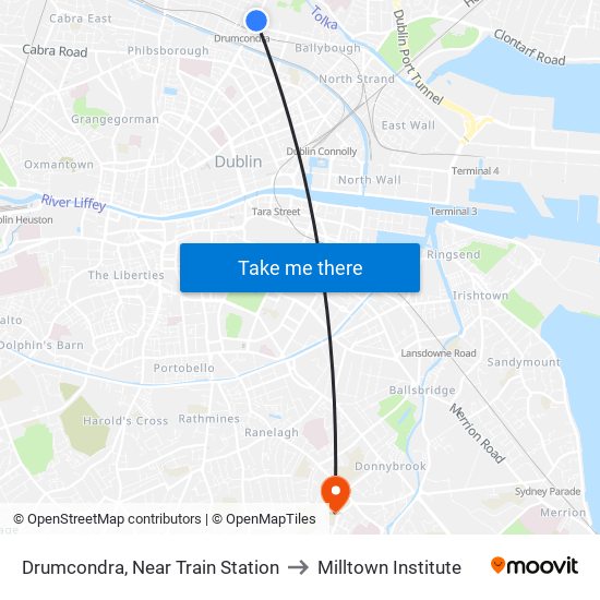 Drumcondra, Near Train Station to Milltown Institute map
