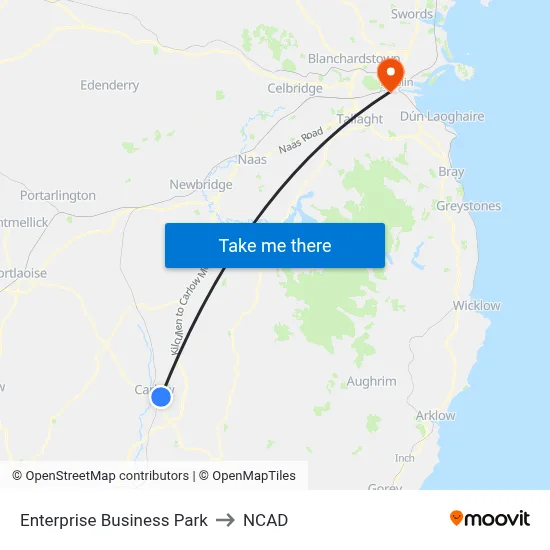 Enterprise Business Park to NCAD map