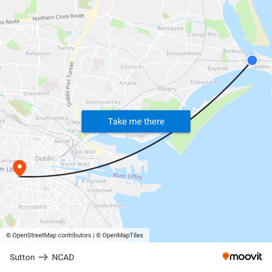 Sutton to NCAD map