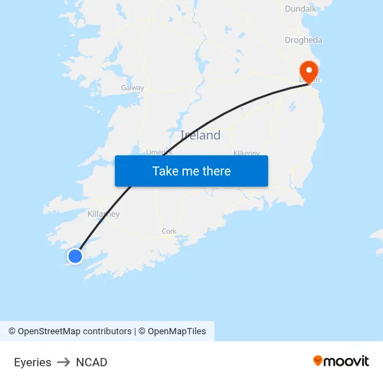 Eyeries to NCAD map