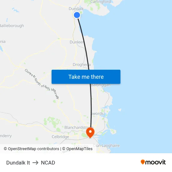 Dundalk It to NCAD map