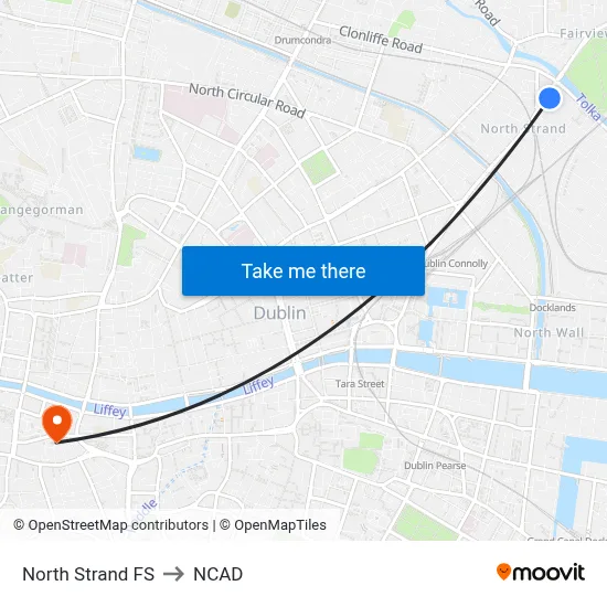 North Strand FS to NCAD map