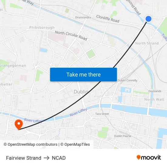 Fairview Strand to NCAD map