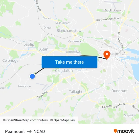 Peamount to NCAD map