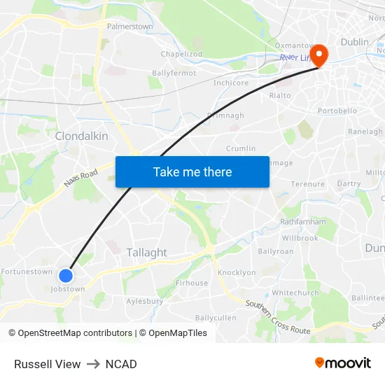 Russell View to NCAD map