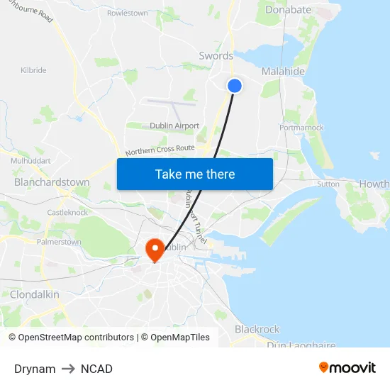 Drynam to NCAD map