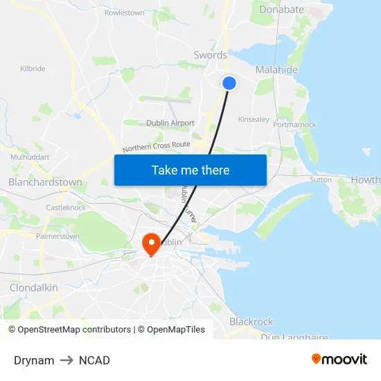 Drynam to NCAD map