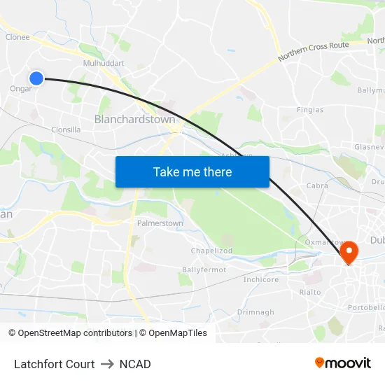 Latchfort Court to NCAD map