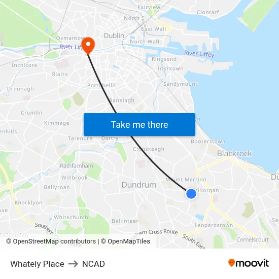 Whately Place to NCAD map