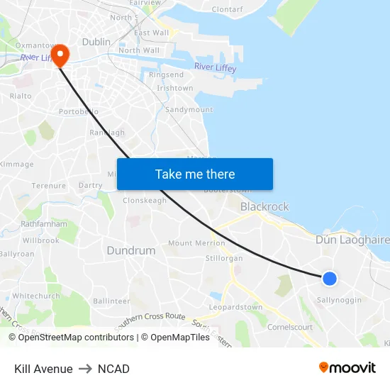 Kill Avenue to NCAD map