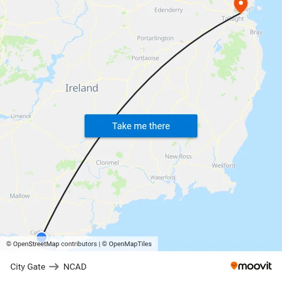 City Gate to NCAD map