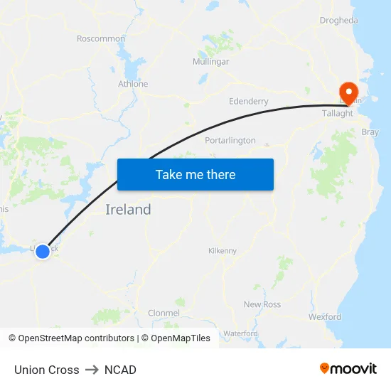 Union Cross to NCAD map