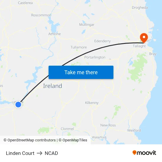 Linden Court to NCAD map