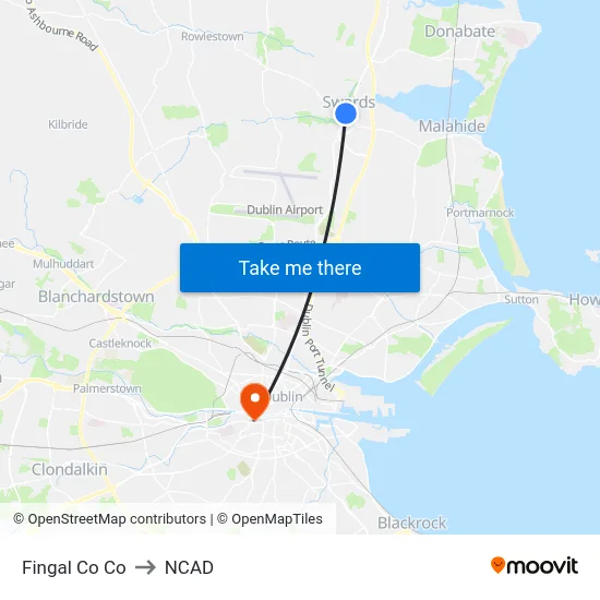 Fingal Co Co to NCAD map