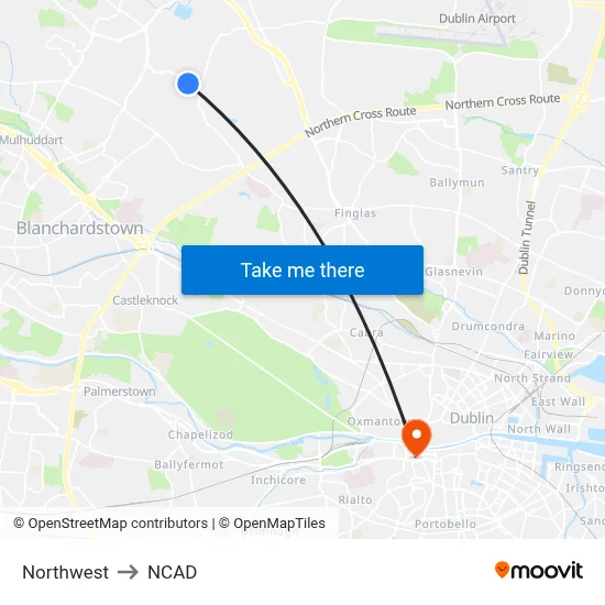 Northwest to NCAD map