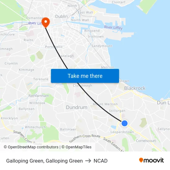 Galloping Green, Galloping Green to NCAD map