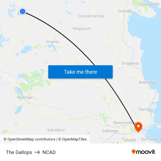 The Gallops to NCAD map