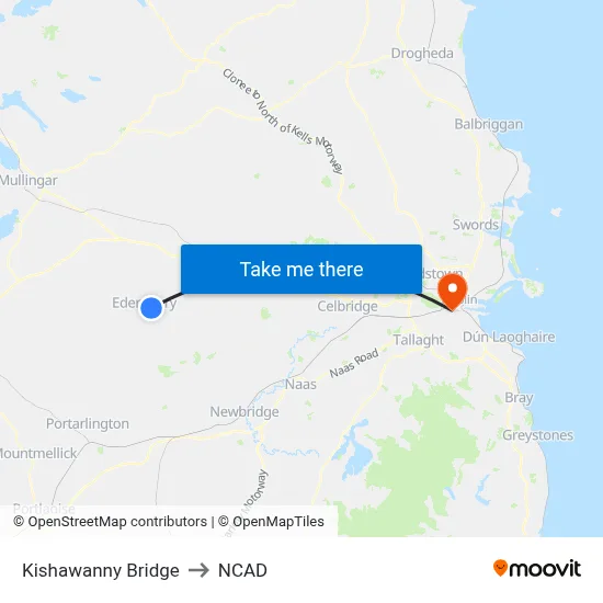 Kishawanny Bridge to NCAD map