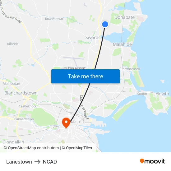 Lanestown to NCAD map