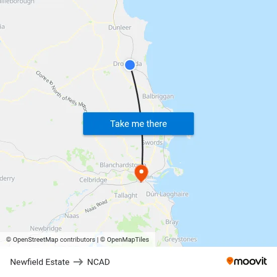 Newfield Estate to NCAD map