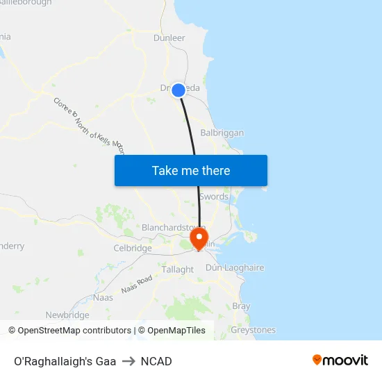 O'Raghallaigh's Gaa to NCAD map