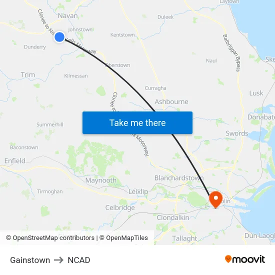 Gainstown to NCAD map