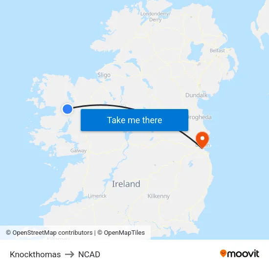 Knockthomas to NCAD map