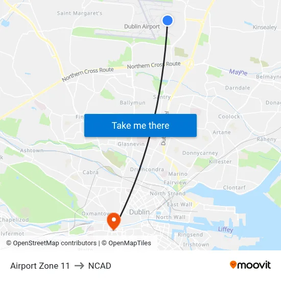 Airport Zone 11 to NCAD map