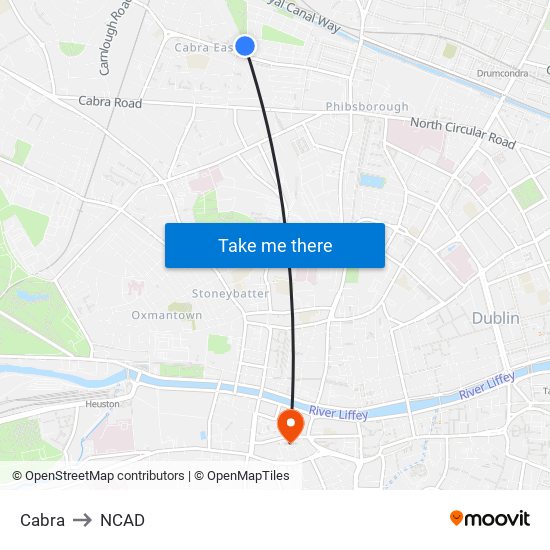 Cabra to NCAD map