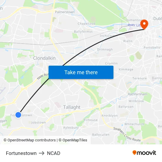 Fortunestown to NCAD map