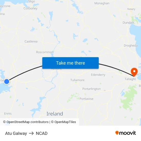 Atu Galway to NCAD map