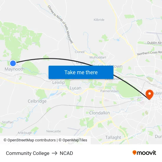 Community College to NCAD map