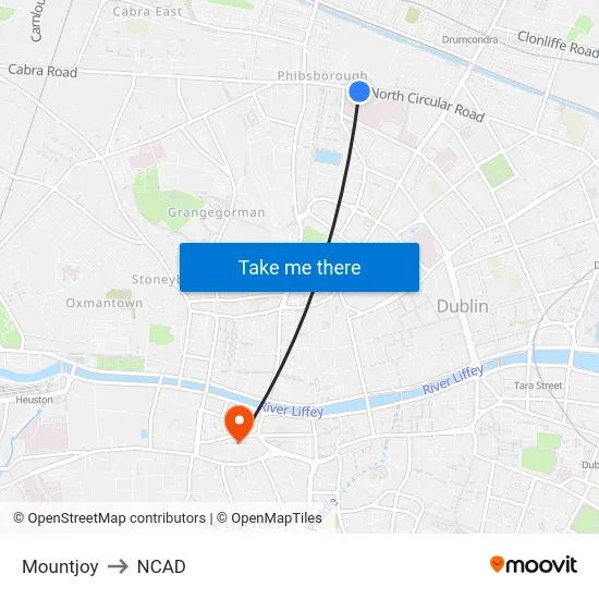 Mountjoy to NCAD map