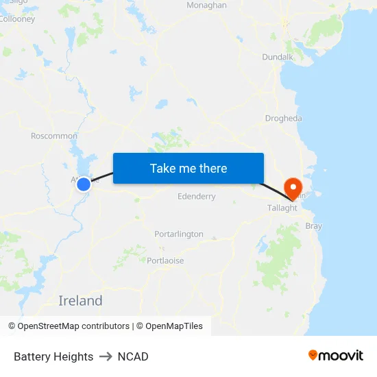 Battery Heights to NCAD map