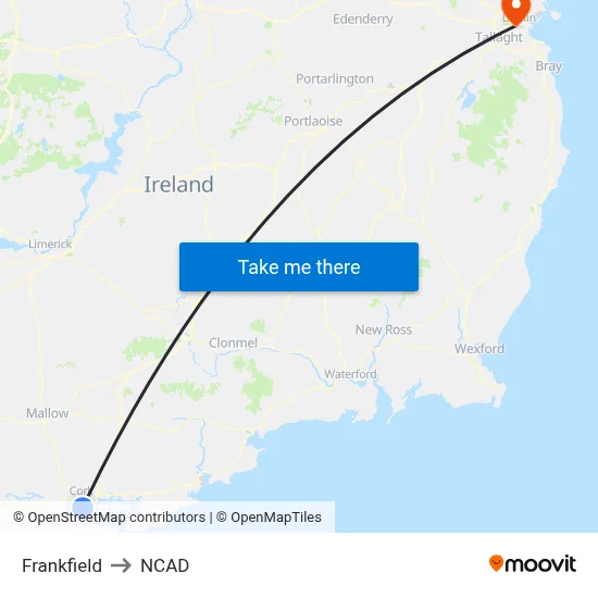 Frankfield to NCAD map