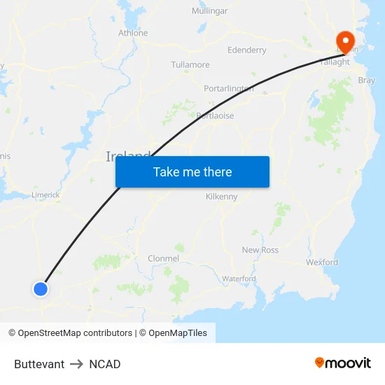 Buttevant to NCAD map