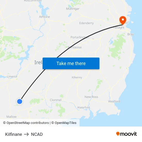 Kilfinane to NCAD map