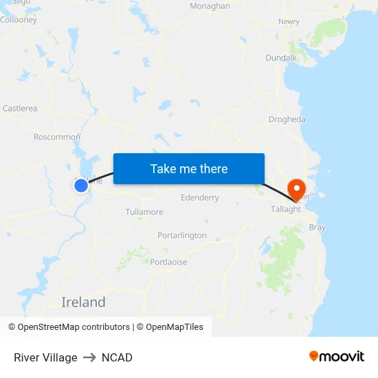 River Village to NCAD map
