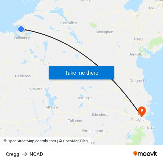 Cregg to NCAD map