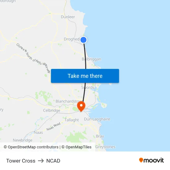 Tower Cross to NCAD map