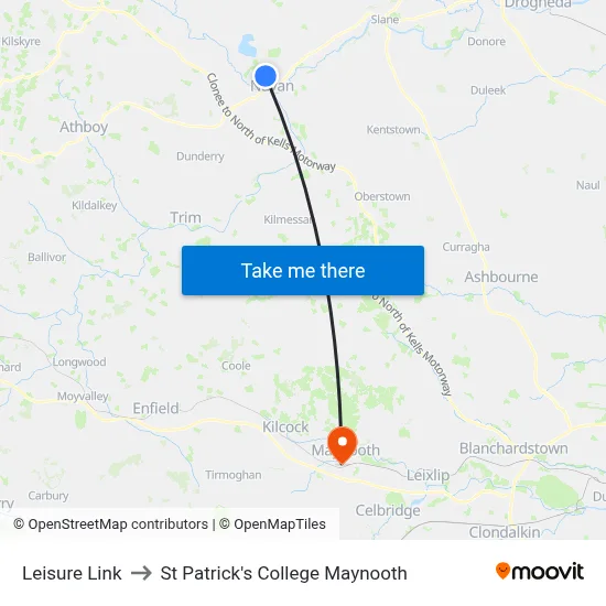 Leisure Link to St Patrick's College Maynooth map
