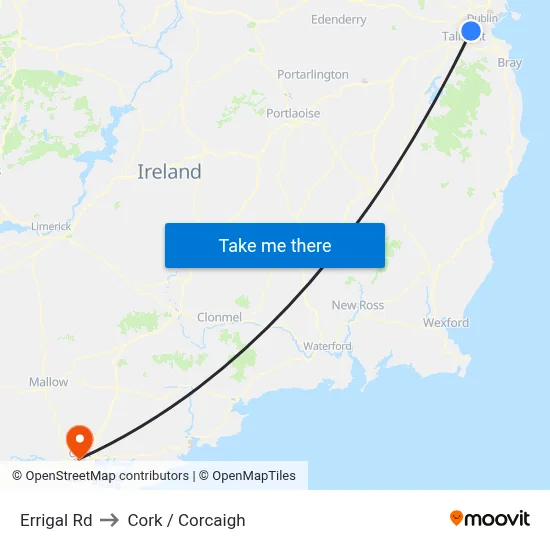 Errigal Rd to Cork / Corcaigh map