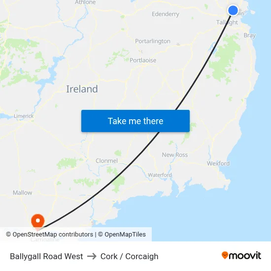 Ballygall Rd W to Cork / Corcaigh map