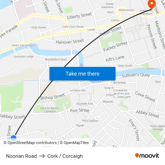 Noonan Road to Cork / Corcaigh map