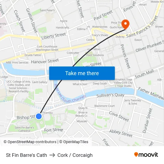 St Fin Barre's Cath to Cork / Corcaigh map